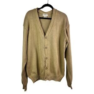 Vintage Knightsbridge mens size XL beige cardigan grandpacore